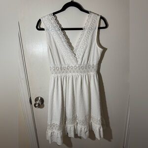 Elegant White Lace Dress